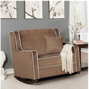 Elaina 02 : Ghế Bập Bênh Đôi Bọc Nệm Màu Nâu Chocolate